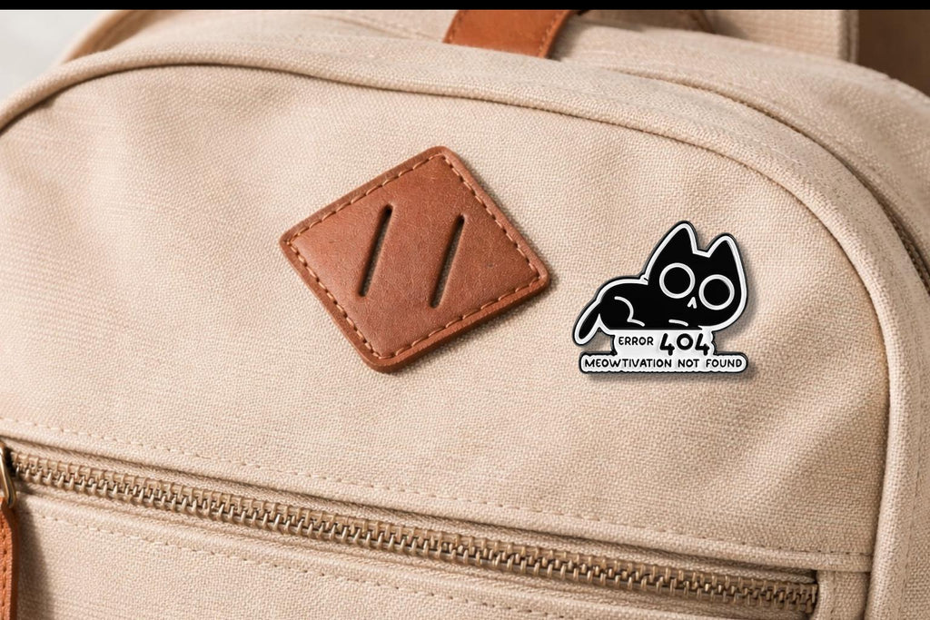 Meowtivation Not Found Enamel Pins Animal 404 Error Cute Cartoon Cat Duck Rabbit Brooch Wholesale