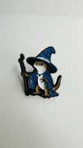 Lizard Wizard Enamel Pin Cute Reptile Magic Wand Brooch Animal Lapel Badge Jewelry Gift for Friends and Fantasy Lovers