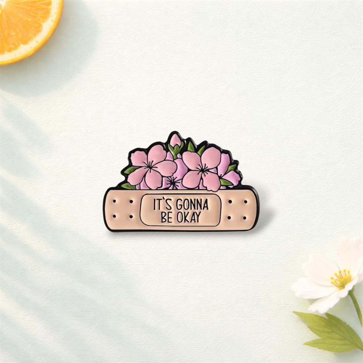 Emotional Healing Enamel Pin – It’s Gonna Be Okay Comfort Support Brooch – Mental Health Encouragement Lapel Badge – Self Care Gift Jewelry