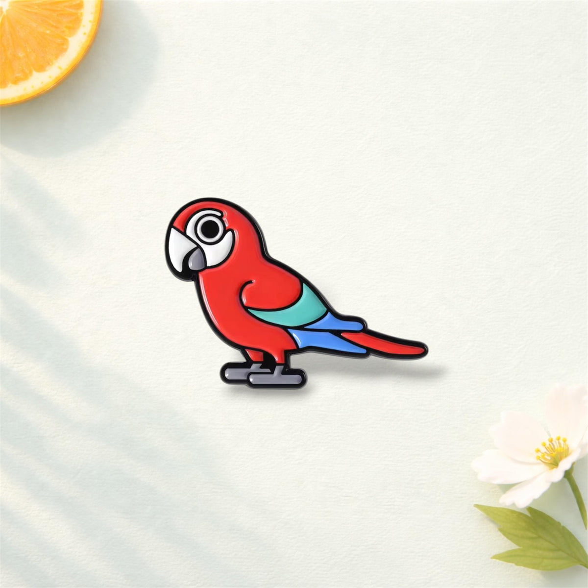 Cartoon Animal Parrot Enamel Pins Macaw Cockatoo Cockatiel Bird Brooch Lapel Backpack Badge Jewelry Gift
