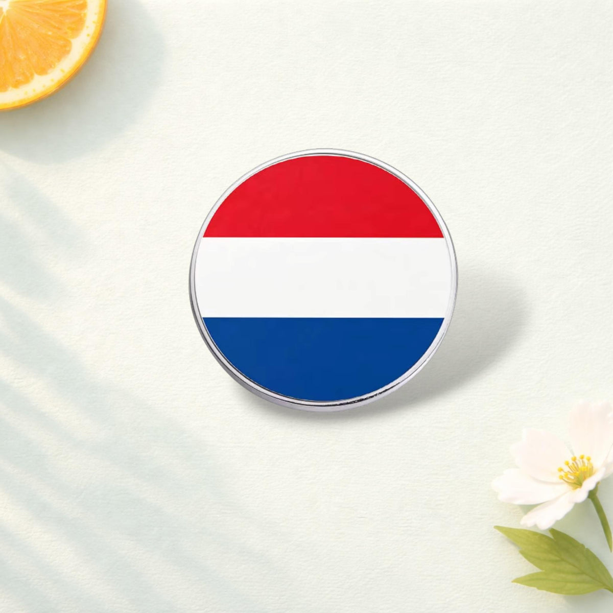 Flag Metal Pin Badge Round Lapel Pin Cartoon Inspirational Quote Animal Plant Figure Medical Badge Brooch Gift for Backpack Clothing