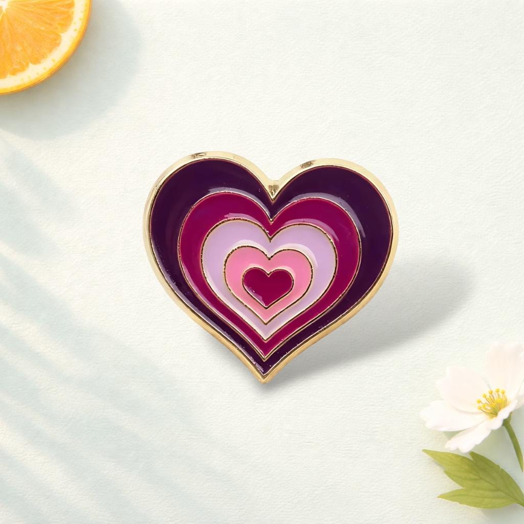 Colorful Heart Enamel Pin Cute Heart Brooch Cartoon Lapel Pin Kawaii Jewelry Backpack Hat Clothing Accessory Gift for Her