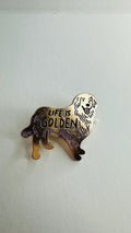 Golden Retriever Enamel Pin Cute Dog Brooch Happy Puppy Lapel Badge Pet Lover Jewelry Gift for Dog Lovers Backpack Pin