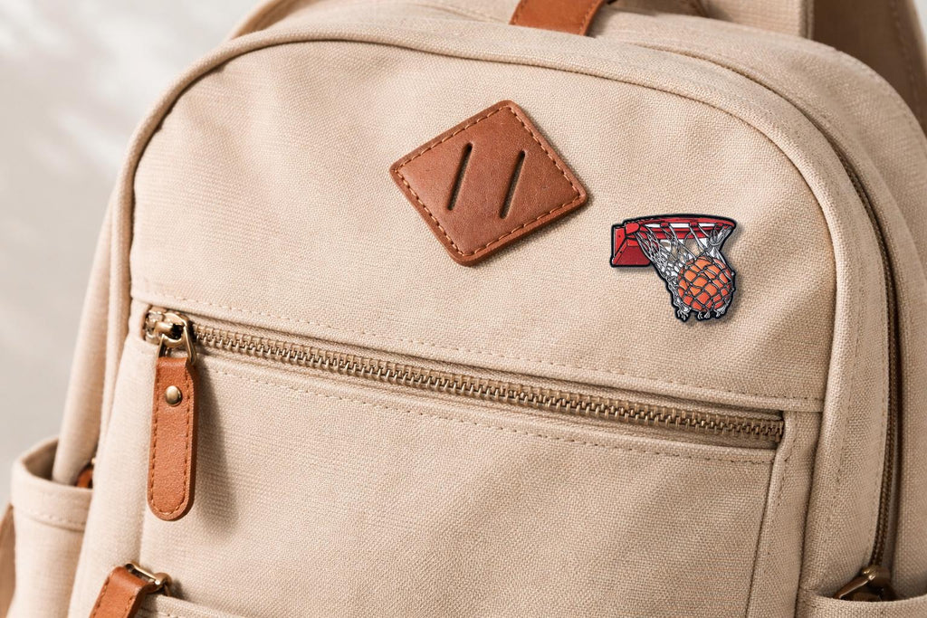 Basketball Hoop Enamel Pin Cool Sports Design Brooch Lapel Badge Trendy Jewelry Gift for Friends