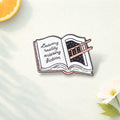Book Lover Enamel Pin Leaving Reality Entering Fiction Reading Badge Bookworm Gift Literary Brooch Lapel Pin Bookish Jewelry