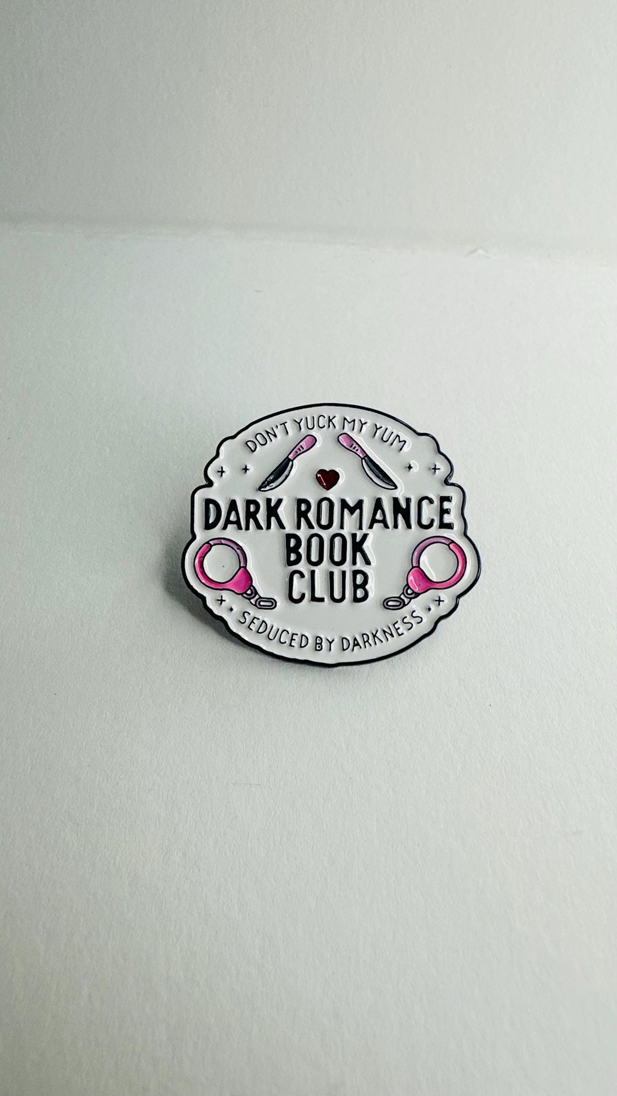 Dark Romance Book Lover Enamel Pin Gothic Seduction Brooch Fantasy Reader Gift Literary Badge Bookish Jewelry Lapel Pin