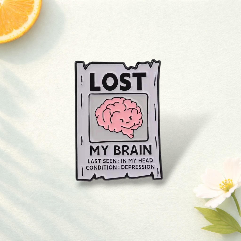 Brain Enamel Pin Set Funny Mental Health Badge Gym Fitness Brain Brooch Science Lover Gift Lapel Pin Creative Jewelry Backpack
