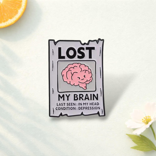 Brain Enamel Pin Set Funny Mental Health Badge Gym Fitness Brain Brooch Science Lover Gift Lapel Pin Creative Jewelry Backpack