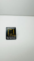 Sewing Because Stabbing People Is Wrong Enamel Pin Funny Cat Meme Brooch Craft Humor Lapel Badge Gift for Crafters Friends
