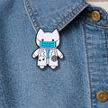Medical Cat Enamel Pin – Cute Kitten in Doctor Coat Brooch – Funny Nurse Doctor Cat Lapel Badge – Veterinary & Healthcare Gift Jewelry