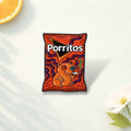 Porritos Cheese Nachos Chips Enamel Pin Funny Snack Animal Brooch Lapel Badge Jewelry Gift for Friends Backpack Pin