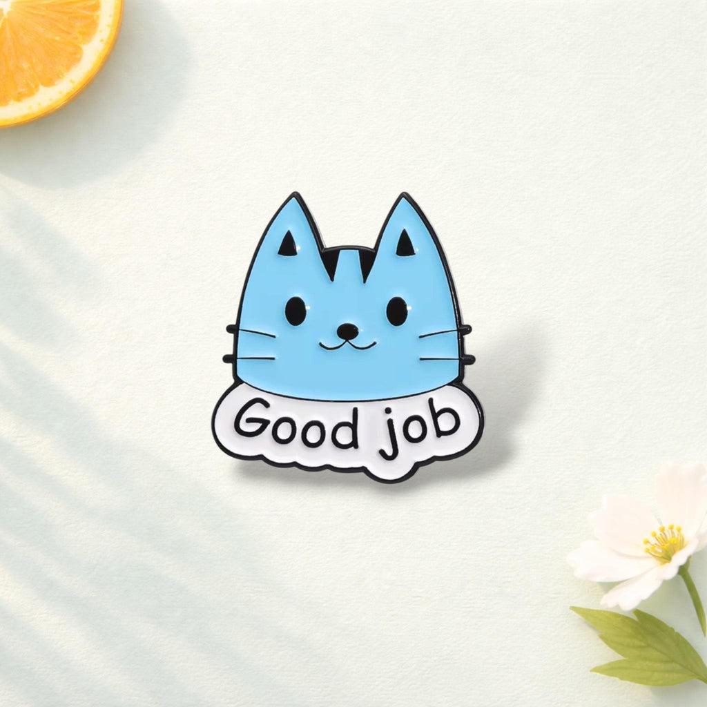 Cute Animals Plants Enamel Pins Custom Well Done Good Job Brooches Lapel Badges Cartoon Cat Bee Jewelry Gift for Kids Friends
