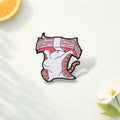 Funny Cat on Laptop Enamel Pin Tired Kitty Work Life Brooch Cute Animal Lapel Badge Jewelry Gift for Friends