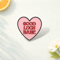 Good Luck Babe Enamel Pin – Pink Heart Cute Fashion Brooch – Lapel Badge Backpack Accessory Cosplay Jewelry Gift