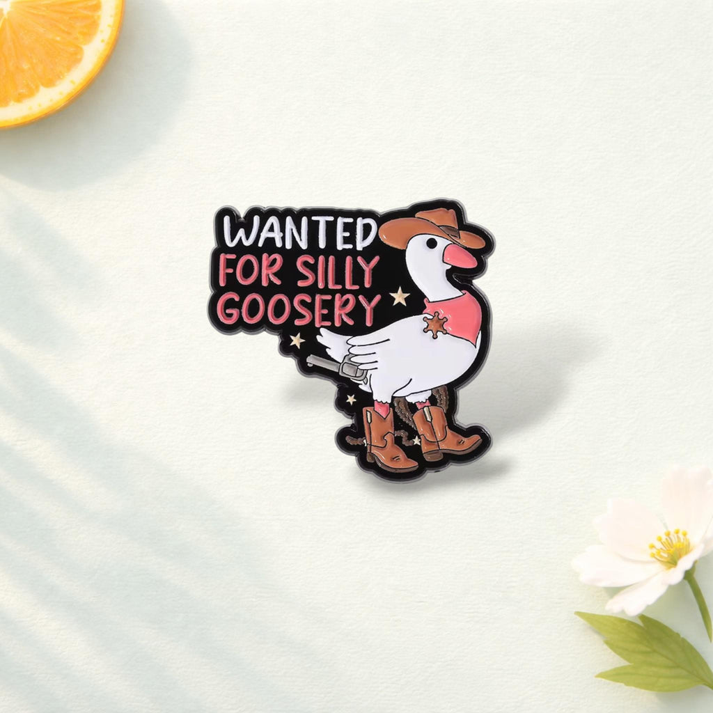 Certified Silly Goose Enamel Pin Cartoon Goose Mood Funny Brooch Lapel Badge Jewelry Gift for Friends