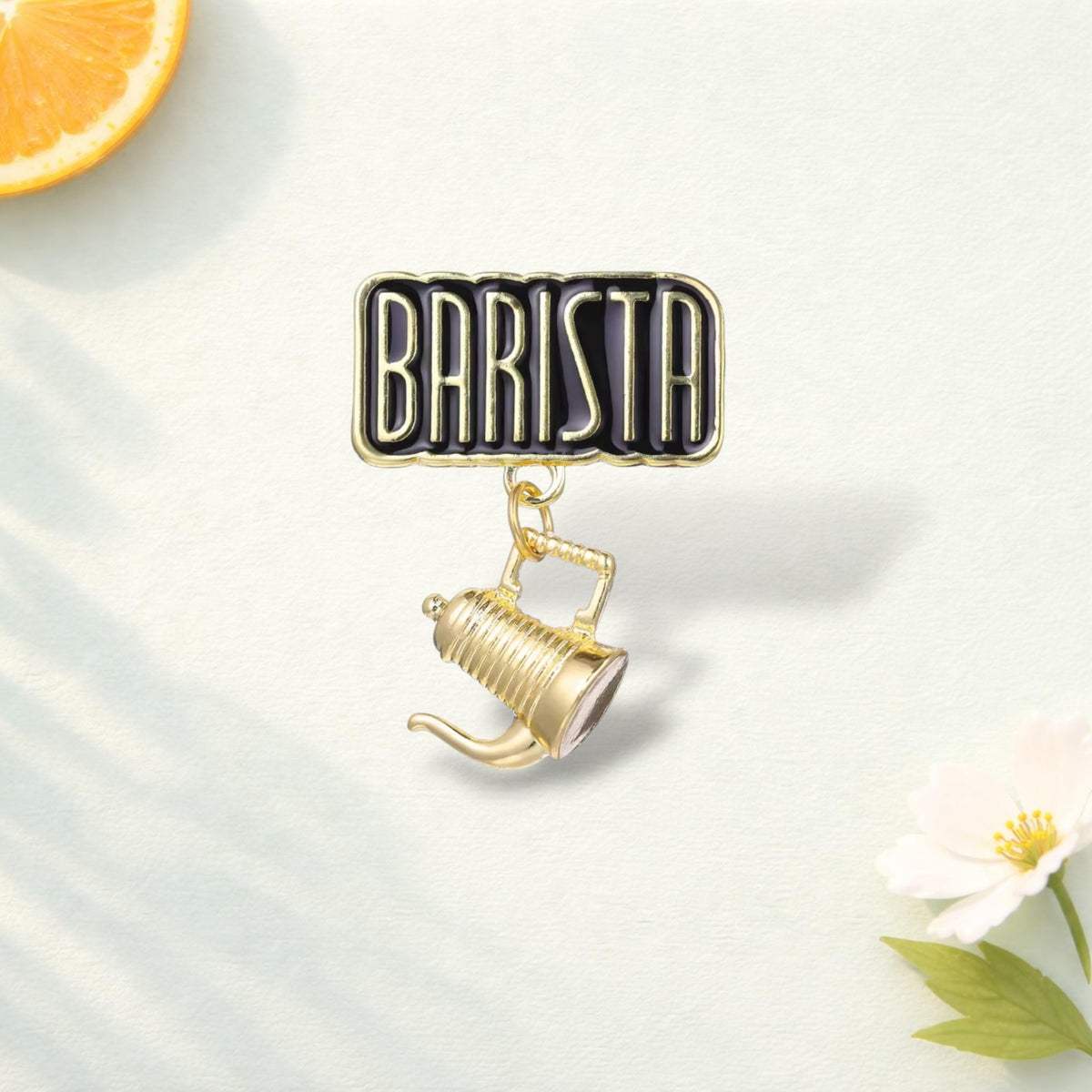 Barista Espresso Coffee Bean Enamel Pin Blended Metal Brooch Lapel Badge Backpack Jewelry Gift for Coffee Lovers