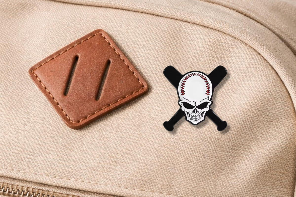 Cool Skull Baseball Enamel Pin – Sunglasses Baseball & Glove Vintage Sport Brooch – Retro Baseball Lapel Badge – Sports Fan Jewelry Gift