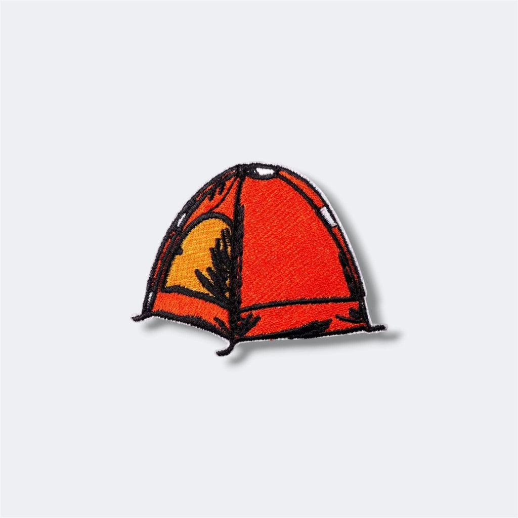 Mountain Camping Adventure Embroidered Patch – Custom Iron-On Logo Badge – Outdoor Hiking Nature Patch for Jackets, Hats & Bags