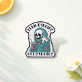 Sad but Tough Enamel Pin Gothic Skull Coffee Brooch Mental Health Quote Badge Dark Aesthetic Lapel Pin Gift for Friends