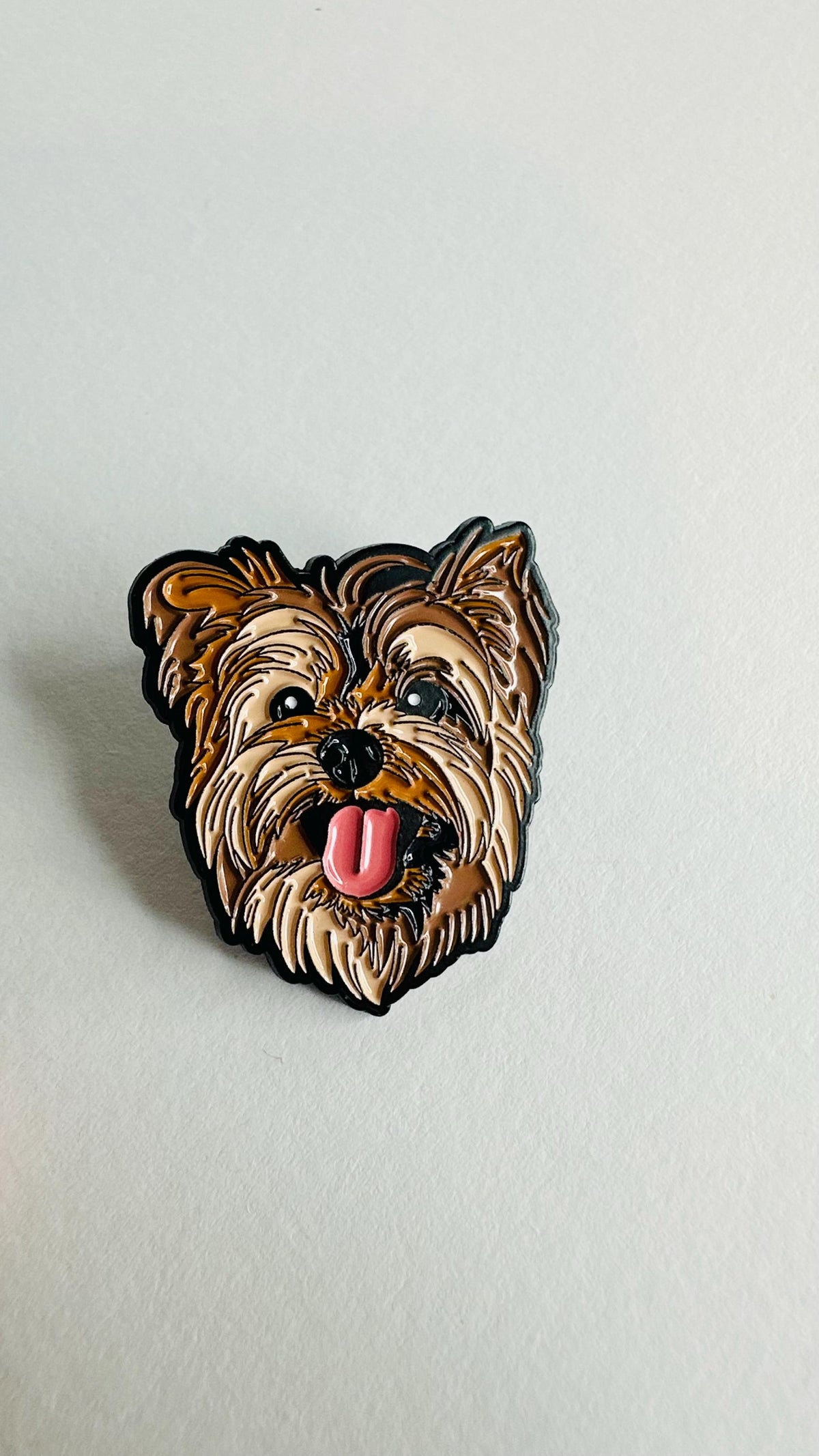 Yorkshire Terrier Dog Enamel Pin Cute Guard Dog Cartoon Animal Brooch Lapel Badge Jewelry Gifts