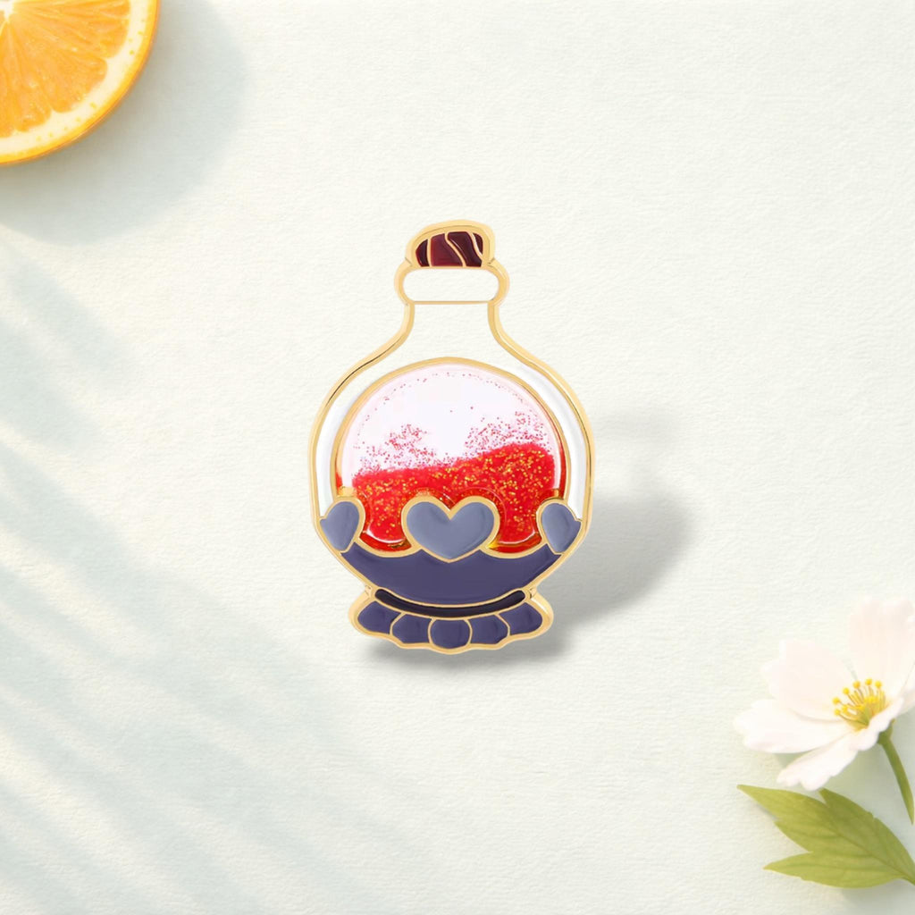 Magic Lucky Potion Enamel Pin Collection Glitter Elixir Anime Brooch Lapel Badge Backpack Denim Jacket Jewelry Gift