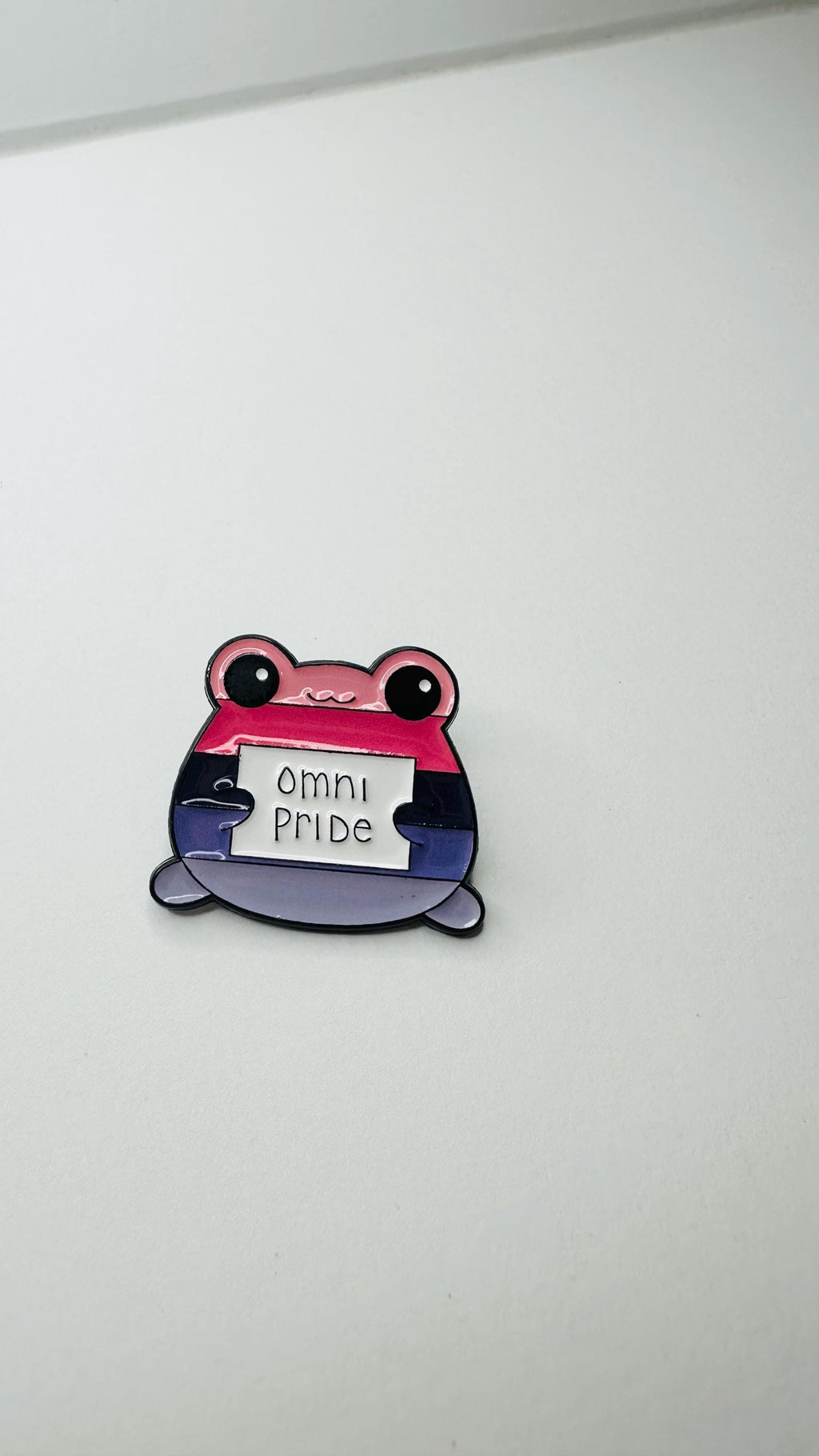 Omnisexual Pride Frog Enamel Pins Omni Pride Flag Frog Brooch Backpack Lapel Badge Jewelry Gift