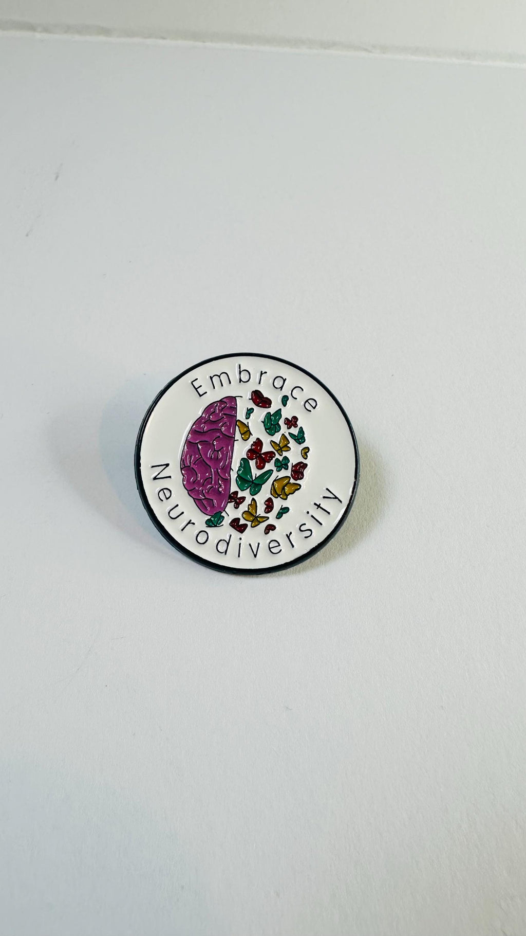 Neurodiversity Brain Butterfly Enamel Pin – “Mental Health Matters” Sunflower Brooch – Embrace Neurodiversity Lapel Badge –Awareness Jewelry