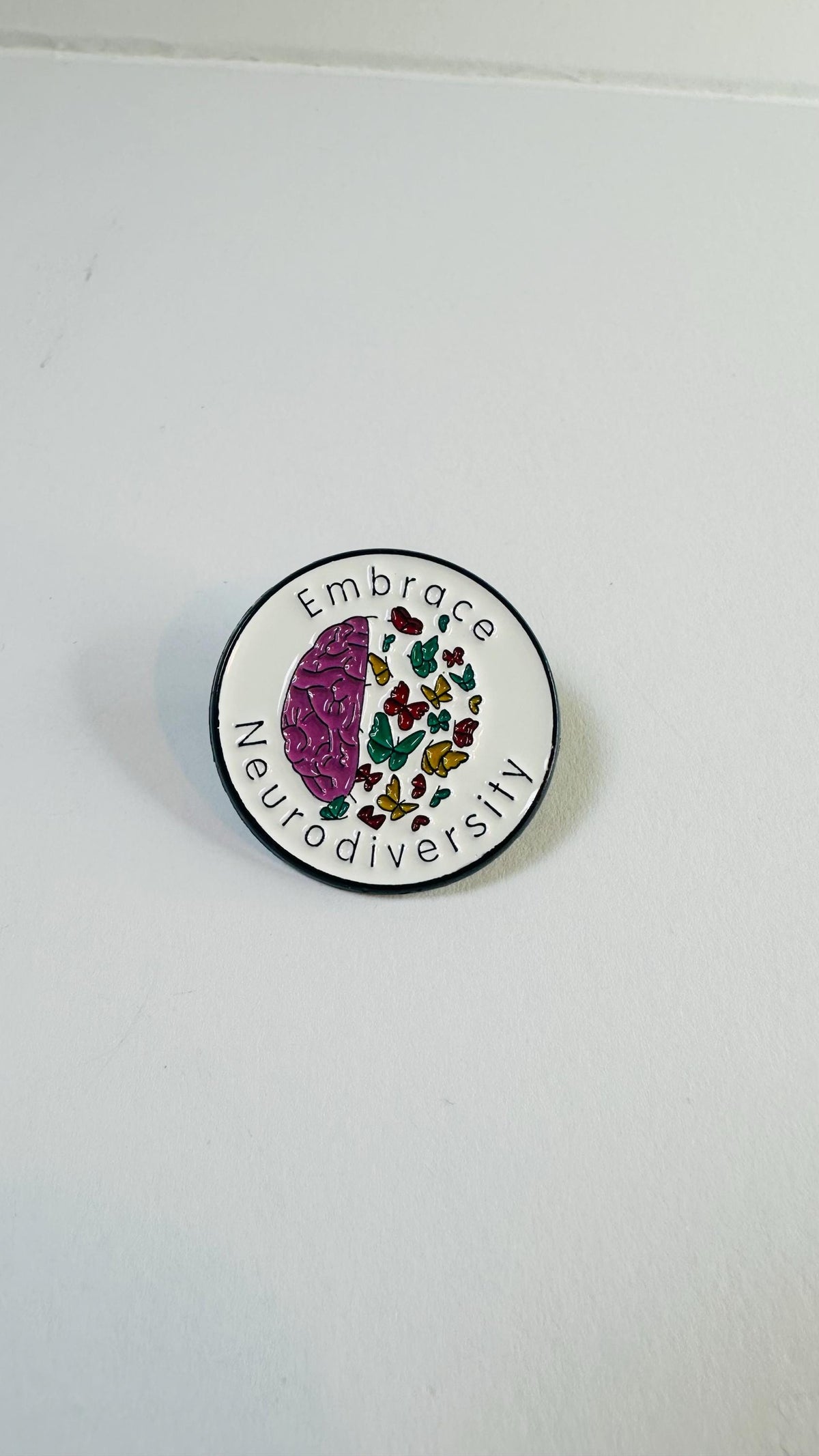 Neurodiversity Brain Butterfly Enamel Pin – “Mental Health Matters” Sunflower Brooch – Embrace Neurodiversity Lapel Badge –Awareness Jewelry