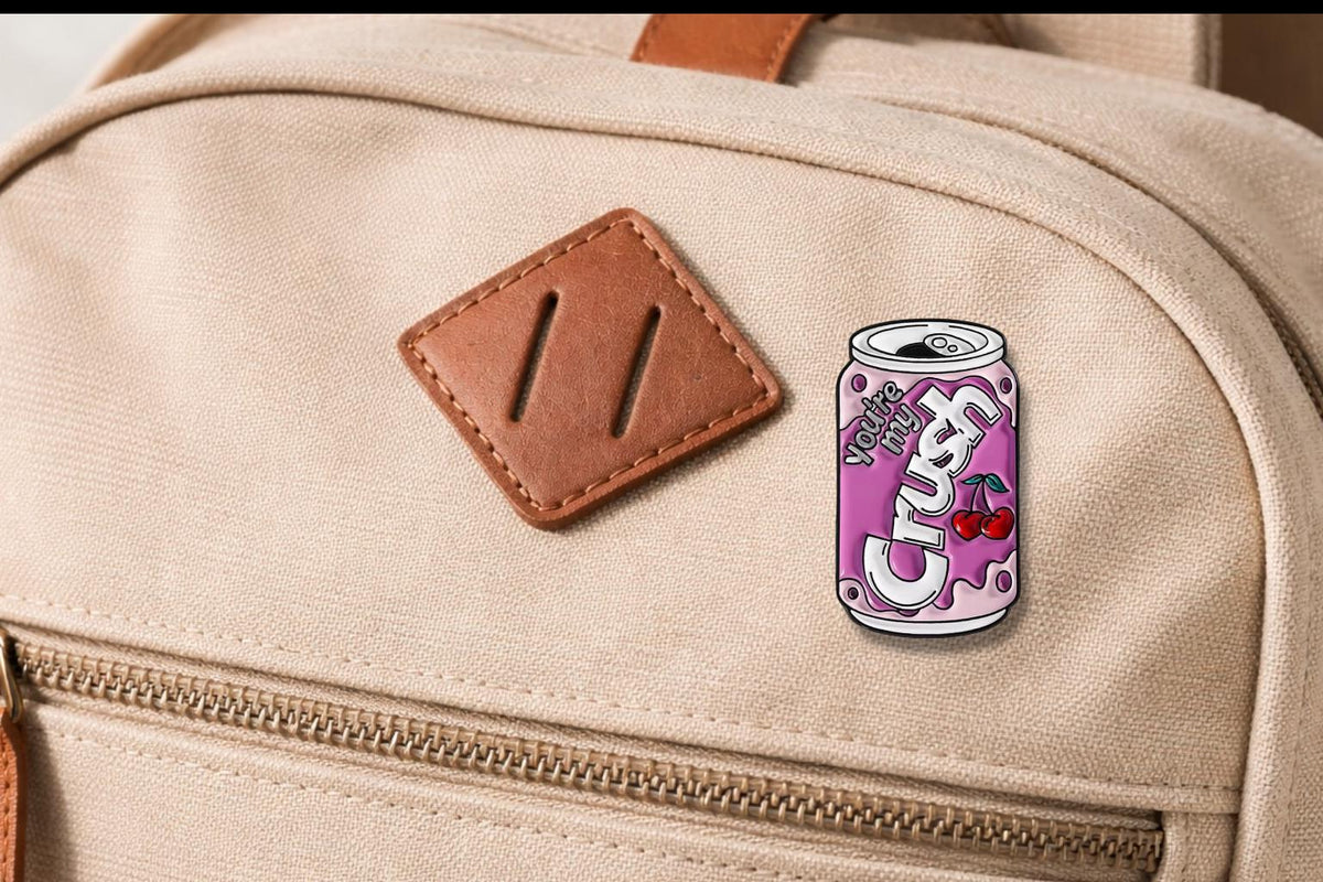 Cartoon Juice Drink Enamel Pin You Are My Crush Halloween Ghost Orange Soda Brooch Lapel Badge Jewelry Gift