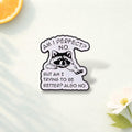 Funny Raccoon Enamel Pin Am I Perfect No Quote Brooch Animal Lapel Badge Jewelry Gift for Friends Clothes Backpack Pin