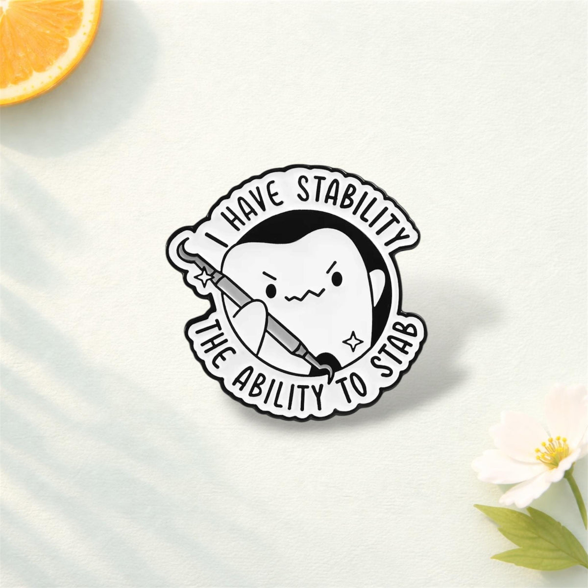 Teeth Dental Nurse Enamel Pins Original Gangsteeth Funny Tooth Stability Theme Lapel Brooch