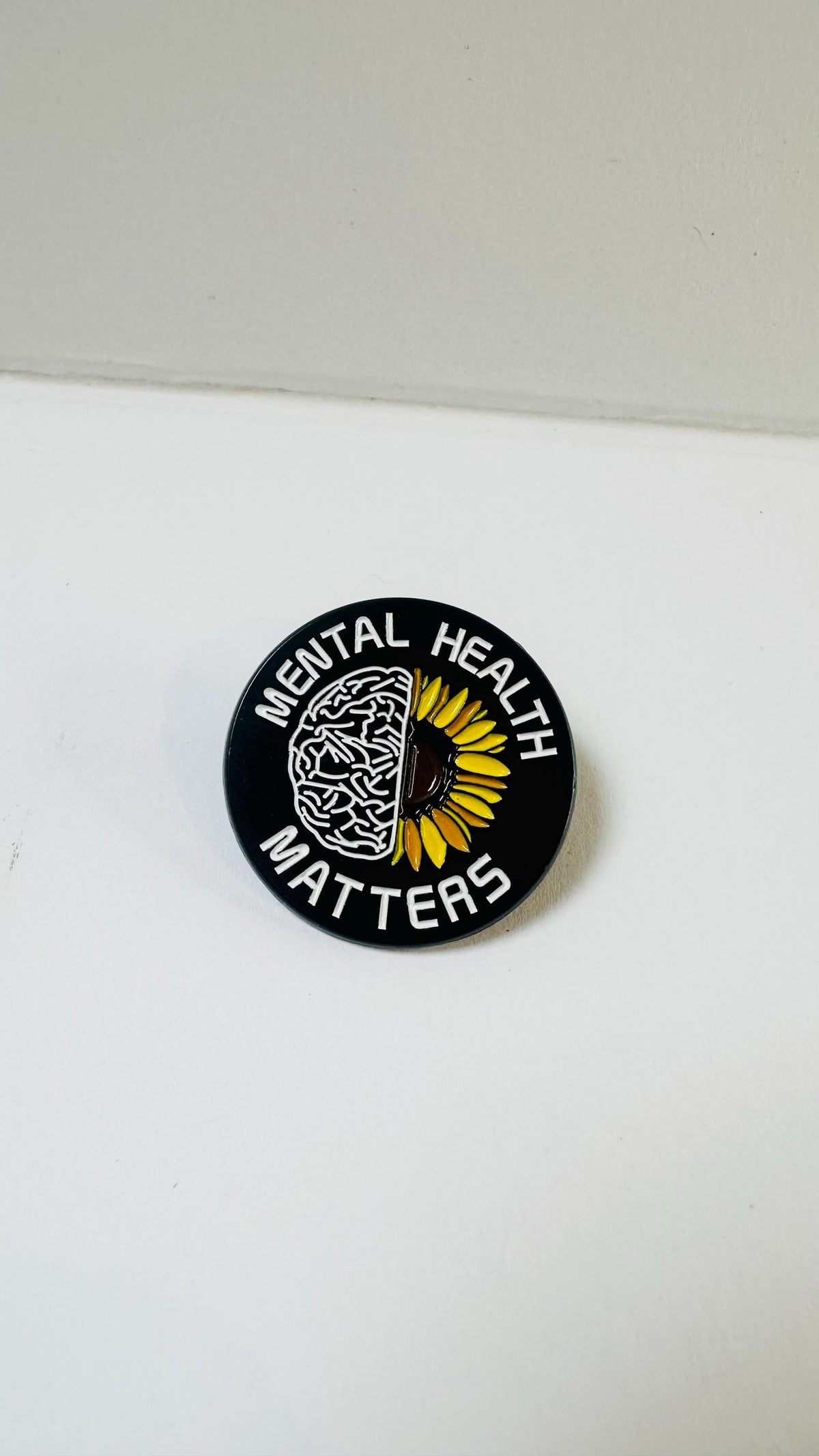 Neurodiversity Brain Butterfly Enamel Pin – “Mental Health Matters” Sunflower Brooch – Embrace Neurodiversity Lapel Badge –Awareness Jewelry