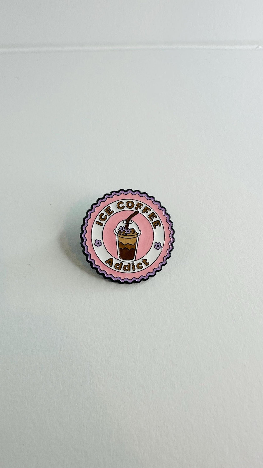 Iced Coffee Lover Enamel Pin Cute Ice Coffee Addict Princess Beverage Brooch Coffee Aesthetic Lapel Badge Jewelry Gift