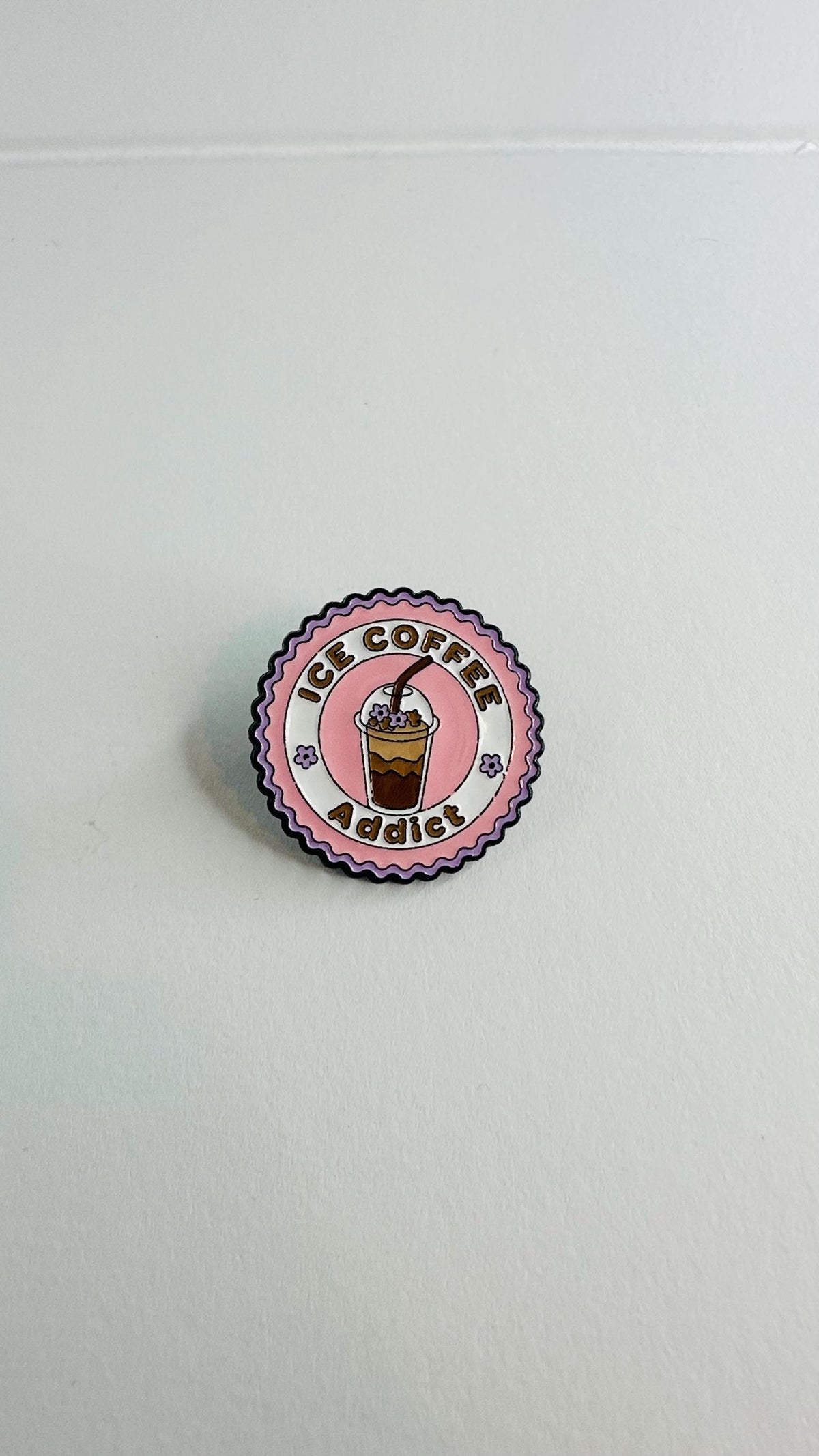 Iced Coffee Lover Enamel Pin Cute Ice Coffee Addict Princess Beverage Brooch Coffee Aesthetic Lapel Badge Jewelry Gift