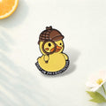 Cartoon Yellow Duck Enamel Pin Cowboy Duck Chick Funny Creative Brooch Lapel Badge Jewelry Gift for Animal Lovers Backpack Pin