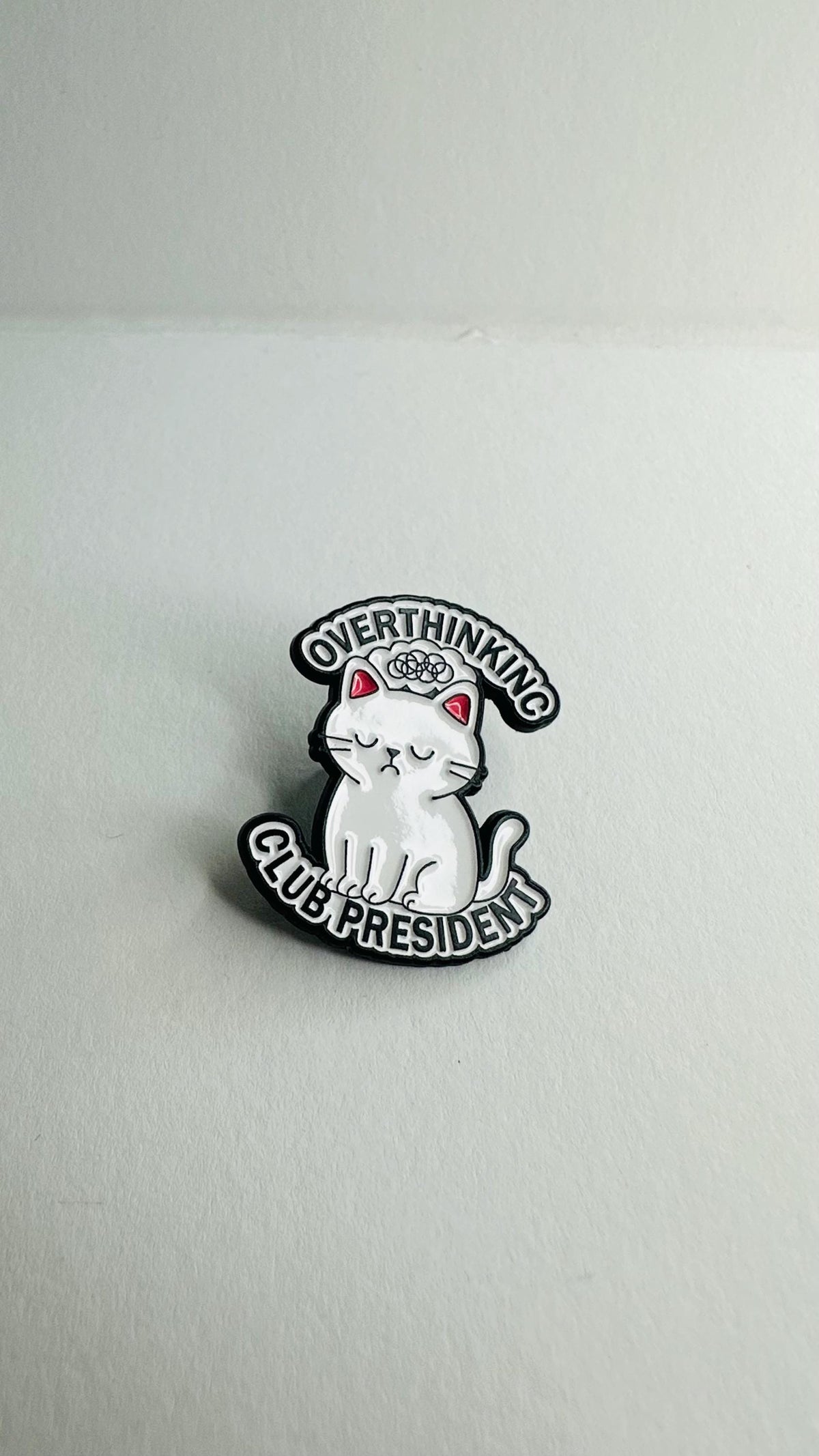 Sarcastic Cat Enamel Pin Set Funny Lazy Cat Brooch Overthinking Nap Quote Badge Kawaii Animal Backpack Decoration Gift