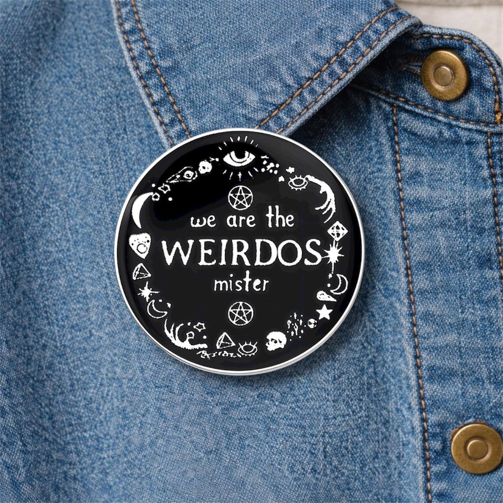 We Are the Weirdos Mister Enamel Pins Mystical Punk Moon Skull Symbol Brooch Clothes Lapel Badge Jewelry Gift