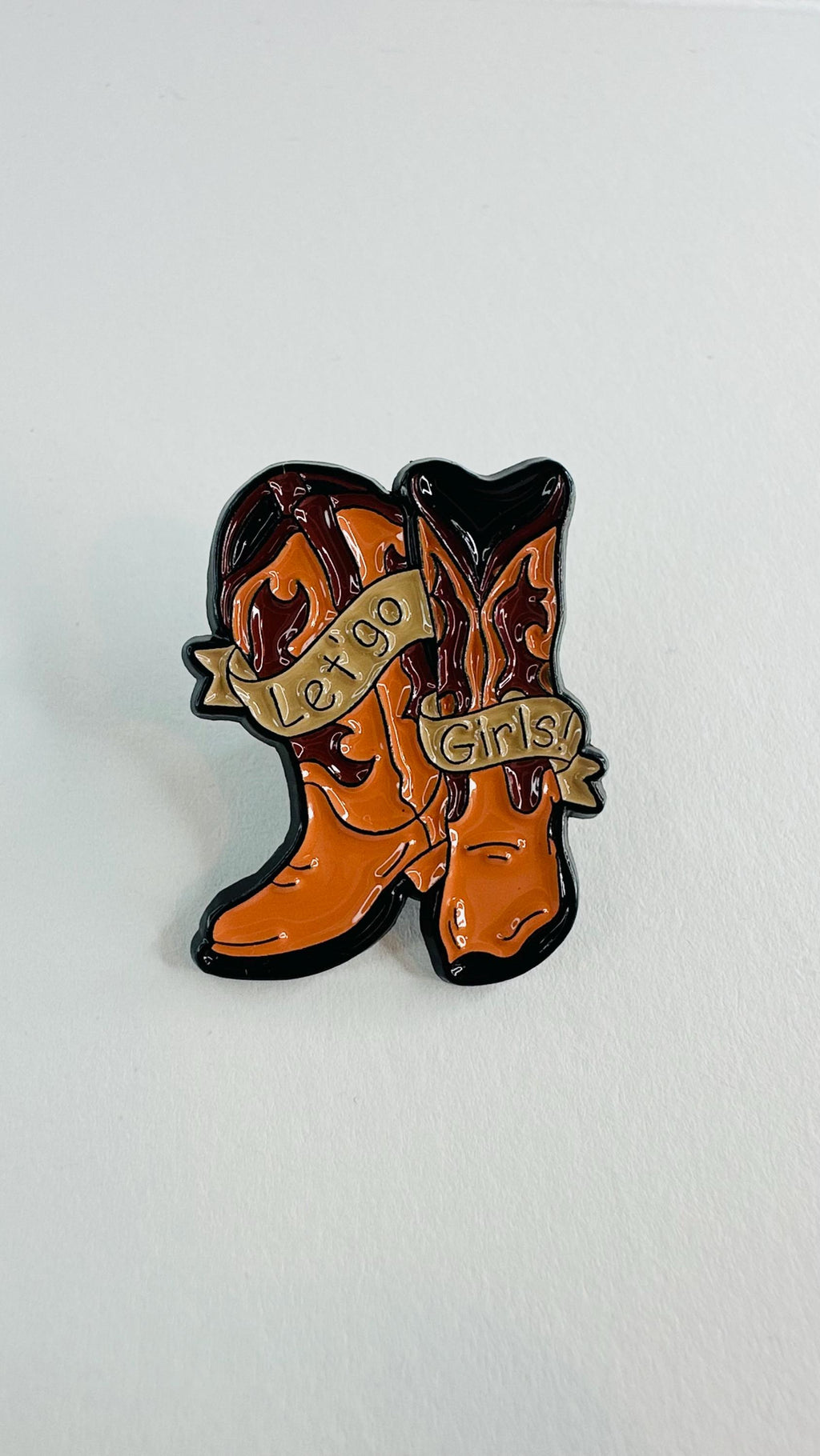 COW GIRL Enamel Pin – “Cool Girl Let Go” Custom Punk Gothic Brooch – Lapel Badge Jewelry Gift for Friends