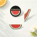Creative Watermelon Enamel Pin Cute Fruit Themed Metal Brooch for Backpacks and Jackets