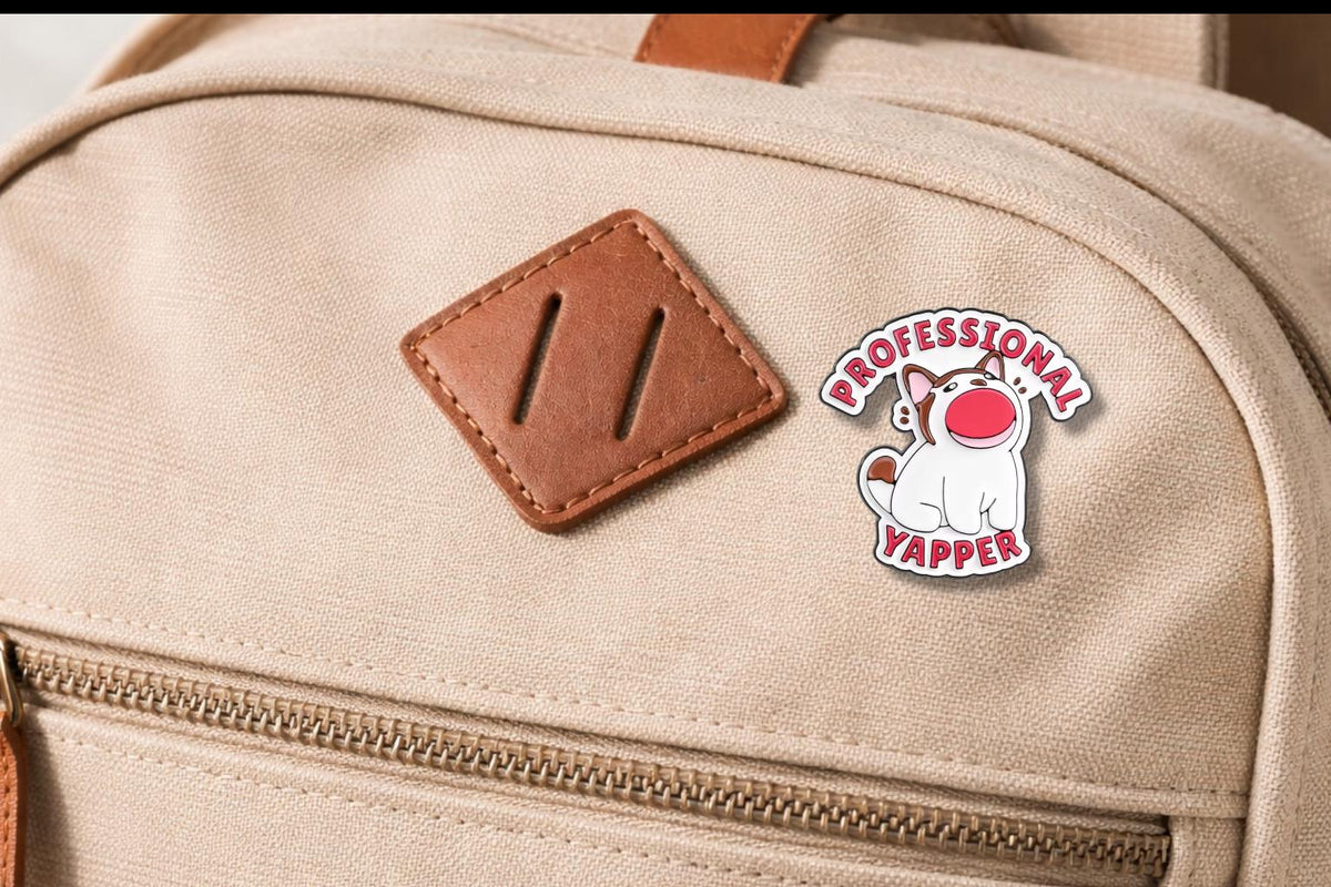 Professional Yapper Cat Enamel Pins Fun Cute Goose Nurse Born to Yap Lapel Brooch