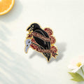 Six of Crows Enamel Pin No Mourners No Funerals Red Rose Crow Brooch Fantasy Book Lover Gift Grishaverse Inspired Lapel Badge