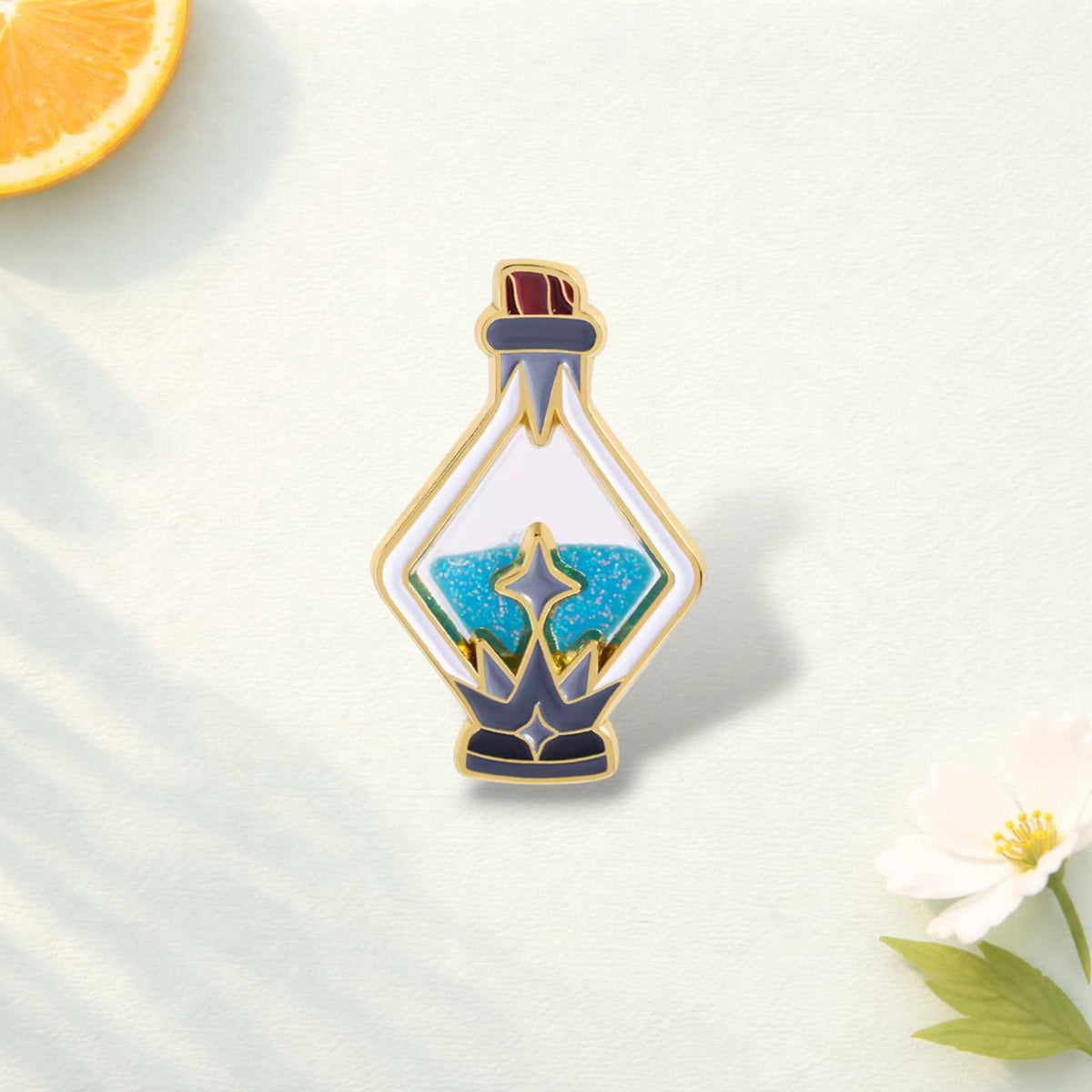 Magic Lucky Potion Enamel Pin Collection Glitter Elixir Anime Brooch Lapel Badge Backpack Denim Jacket Jewelry Gift