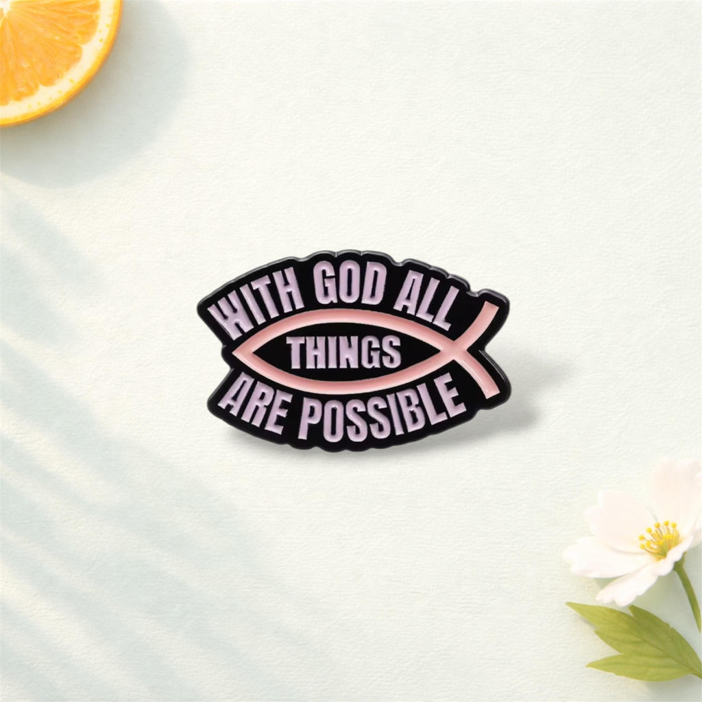 Child of God Enamel Pins Christian Faith Brooch Holy Spirit Quote Badge Jewelry Gift for Religious Friends
