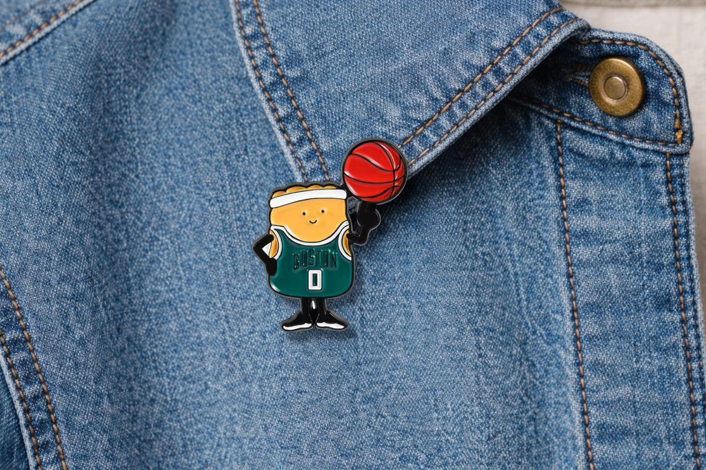 Whimsical Basketball Enamel Pin Funny Sports Player Trophy Love Sign Brooch Athletic Gift Lapel Badge Jewelry