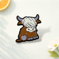 Animal Enamel Pin Wolf Tiger Horse Cow Brooch Cartoon Gothic Punk Lapel Pin Cute Wildlife Jewelry Backpack Hat Jacket Gift for Animal Lovers