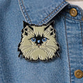 Himalayan Cat Enamel Pin Cute Cartoon Cat Brooch Animal Lover Gift Lapel Badge Jewelry Accessories Cute Pet Pin
